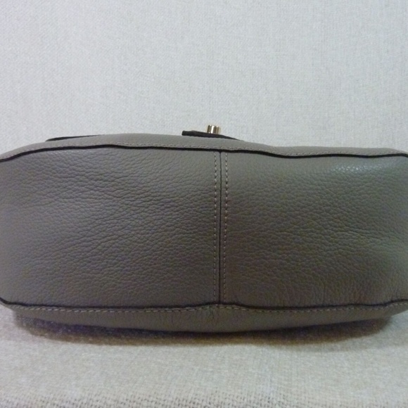 Furla Jo Sabbia Soft Gray Pebbled Leather Shoulder Bag/Crossbody Bag/Hobo Bag - Picture 9 of 12